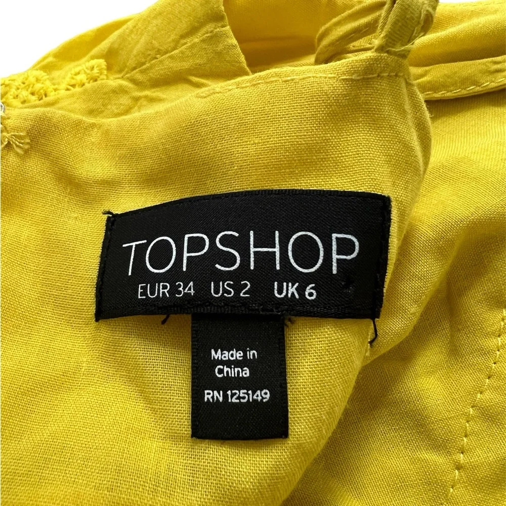 Topshop yellow appliqué